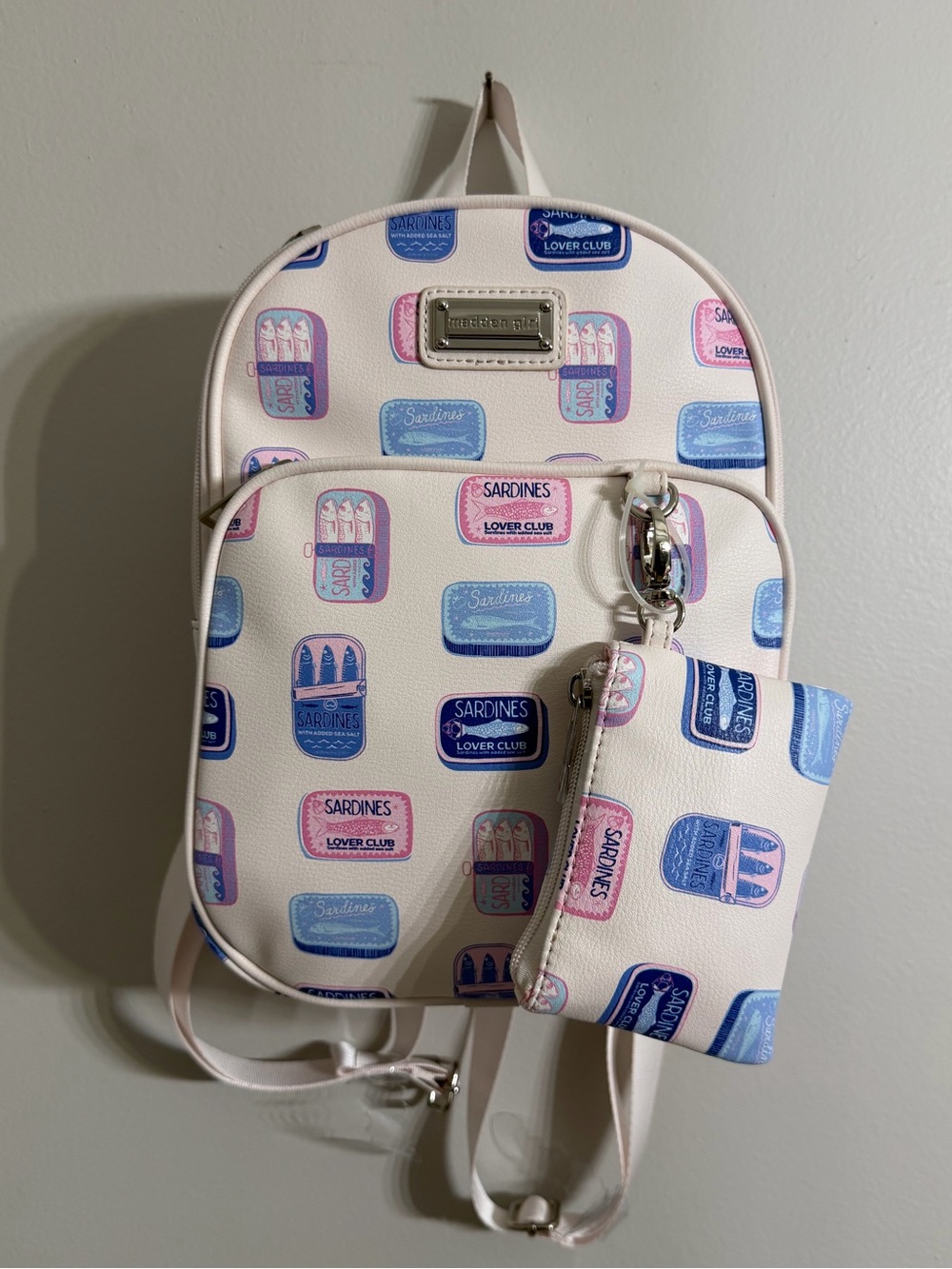 Madden Girl Pink Sardine Mini Backpack